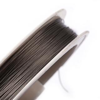Ocelové bižuterní lanko, stříbrné, 0,45 mm, 5 m