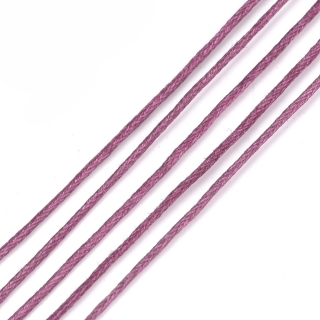 Voskovaná šňůra 1 mm,fialová, 5 m