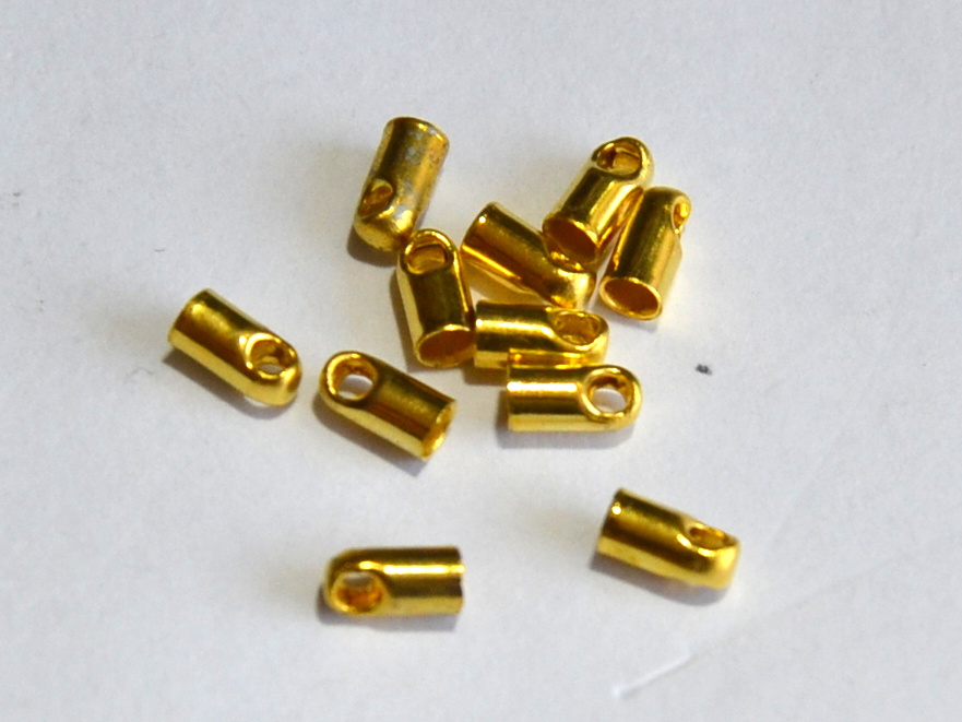 Bižuterní koncovka vlepovací 5,5 x 2,5 mm, 20 ks - zlatá