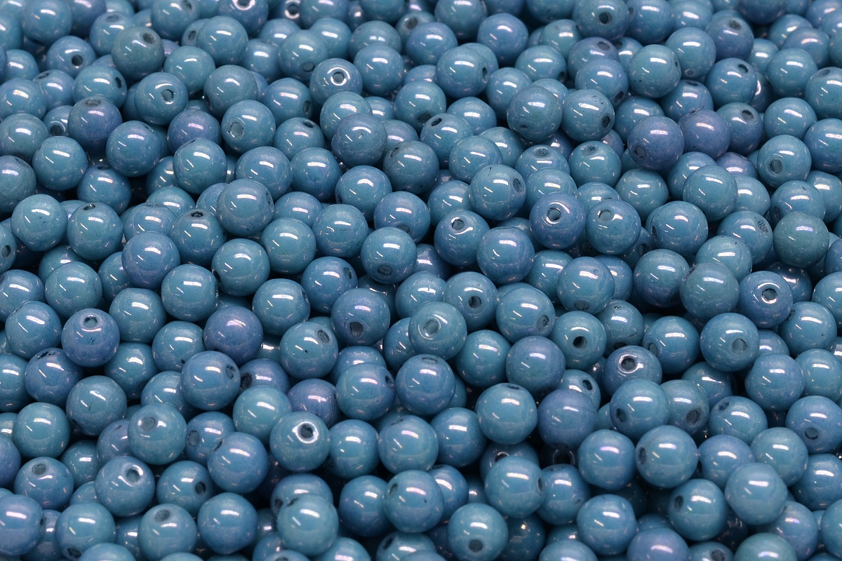 Mačkané kuličky, 3 mm, modro-zelená, 4 gr