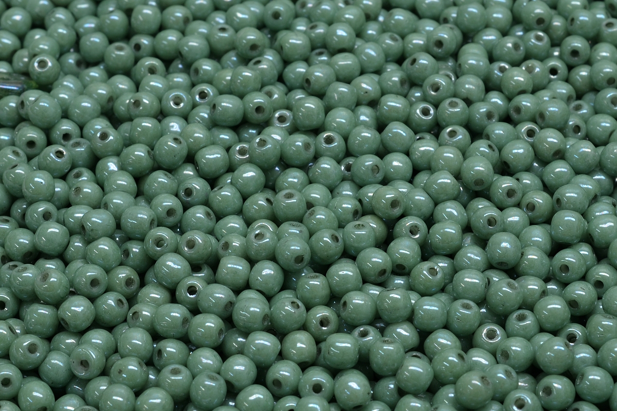 Mačkané kuličky, 3 mm, zelená, pastelová, 4 gr