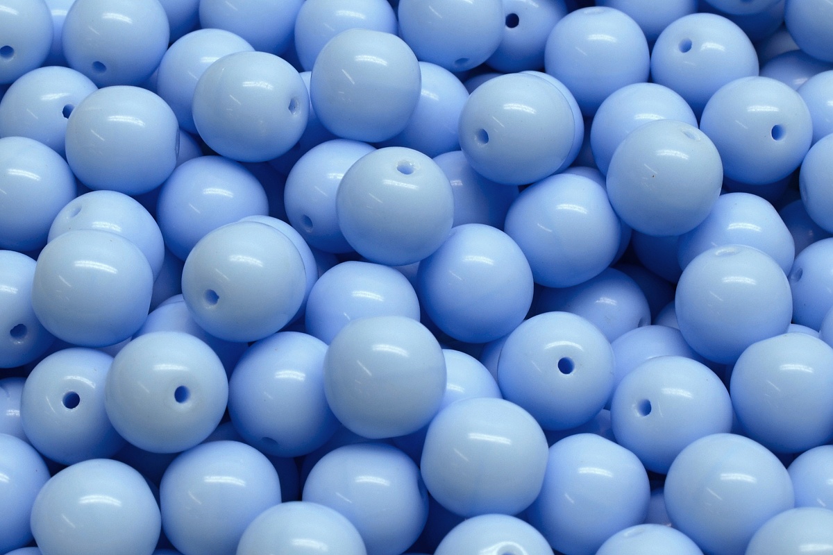 Mačkané kuličky, 8 mm, světle modrá, 15 ks