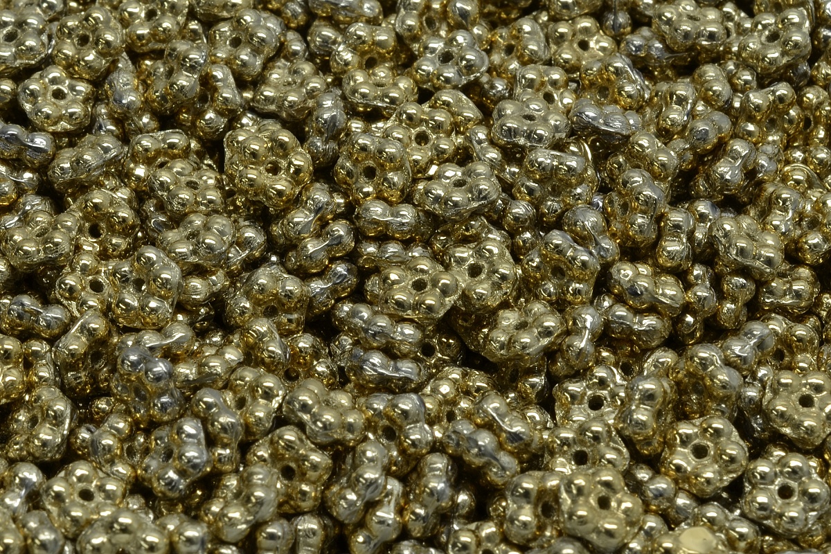 Kytičky pomněnky, 5 x 5 mm, zlatá, 5 gr