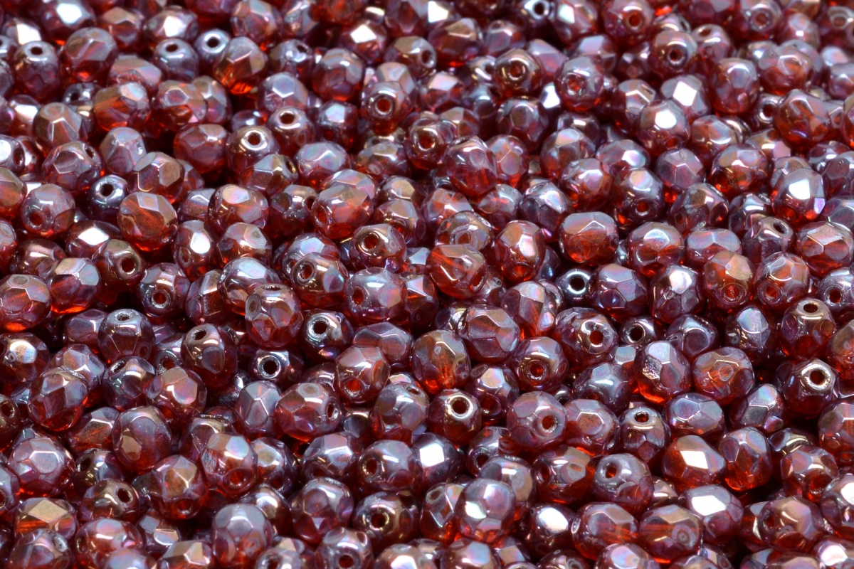 Broušené korálky, vínové, travertin, 4 mm, 40 ks