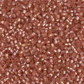 Miyuki Delica 11/0, Dyed Semi-Frosted Sil. Lt. Cranb., 5g