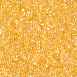 Miyuki Delica 11/0, Lined Crystal Yellow Luster, 5g