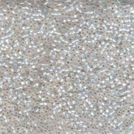 Miyuki Delica 11/0, Gilt Lined White Opal , 5g