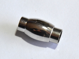 Vlepovací zapínání soudek, magnetické, platina, 20 x 9 mm, 1 ks