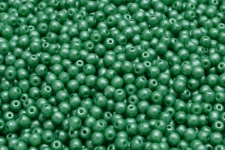 Mačkané kuličky, 3 mm, zelená, vosk, 4 gr