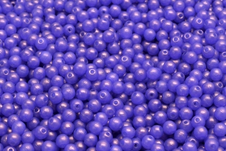 Mačkané kuličky, 3 mm, fialová, vosk, 100 ks