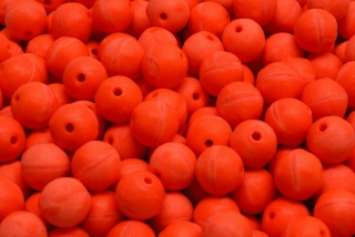 Mačkané kuličky, 8 mm, oranžová, mat, lept, 10 ks