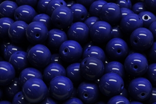 Mačkané kuličky, 8 mm, tmavě modrá, 15 ks