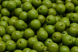 Mačkané kuličky, 8 mm, tm. zelená,15 ks