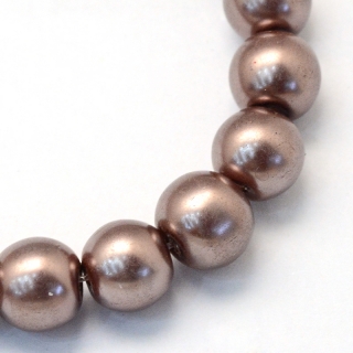 Voskované perly, kakaová, 4 mm, 40 ks 