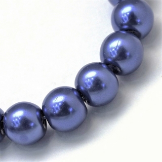 Voskované perly, světle modrá, 4 mm, 40 ks 