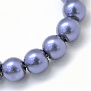 Voskované perly, světle modrá, 4 mm, 40 ks 