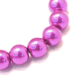 Voskované perly, fialová světlá, 4 mm, 40 ks 