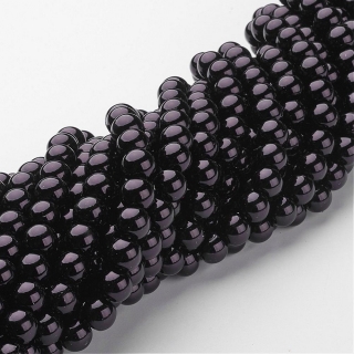 Voskované perly, černá, 10 mm, 10 ks 