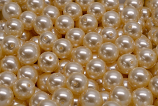 Voskované perly, krémová, 8 mm, 20 ks 