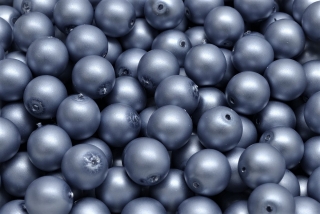 Voskované perly saténové, světle modrá, 6 mm, 20 ks 