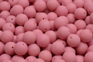 Mačkané kuličky, 6 mm, růžová, žíhaná, MAT, 30 ks