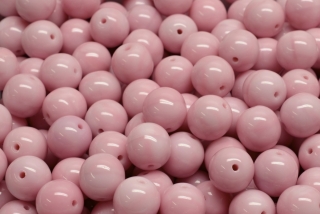 Mačkané kuličky, 6 mm, růžová, žíhaná, 30 ks