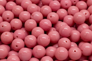 Mačkané kuličky, 6 mm, tmavě růžová, žíhaná, 30 ks
