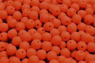 Mačkané kuličky, 6 mm, oranžová, MAT, 30 ks