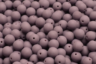 Mačkané kuličky, 6 mm, fialová, MAT, 30 ks