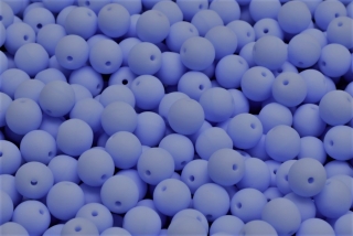 Mačkané kuličky, 6 mm, světle modrá, MAT, 30 ks