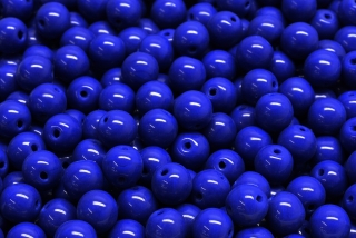 Mačkané kuličky, 6 mm, modrá, 30 ks