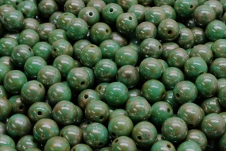 Mačkané kuličky, 6 mm, zelená, pokov, 30 ks