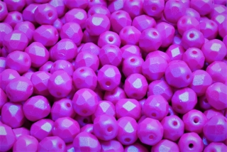 Broušené korálky, fialové, 8 mm, 10 ks
