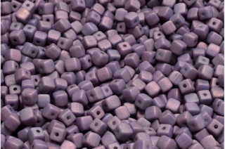 Cube beads, fialové, mat, 4 x 4 mm, 40 ks