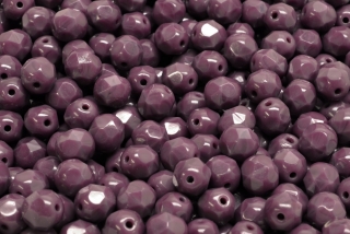 Broušené korálky, fialové, 6 mm, 30 ks