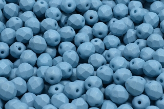 Broušené korálky, modré, 6 mm, 20 ks