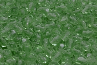 Broušené korálky, zelené, 6 mm, 30 ks