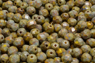 Broušené korálky, travertin, 6 mm, 30 ks