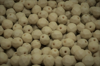 Broušené korálky, šedohnědé, 6 mm, 30 ks