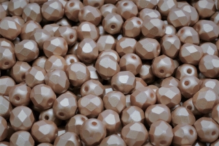 Broušené korálky, světle hnědé, 6 mm, 20 ks