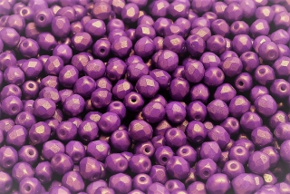 Broušené korálky, fialové, 4 mm, 40 ks