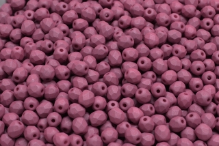 Broušené korálky, fialové, 4 mm, 30 ks