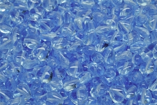 Srdíčka, 6 x 6 mm, modrá průhledná, 30 ks