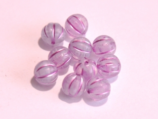 Melouny, 8 mm, růžová, růžový zátěr, 10 ks