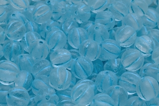 Melouny, 8 mm, čirá, modrý zátěr, mat, 10 ks